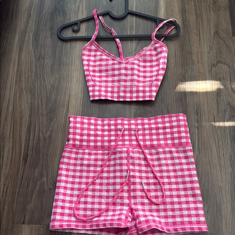 Pink Gingham Women's Sleepwear Set